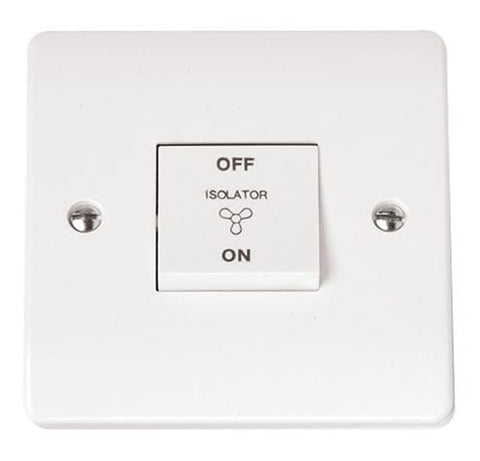 White 10A 3 Pole Fan Isolation Switch - SE Home