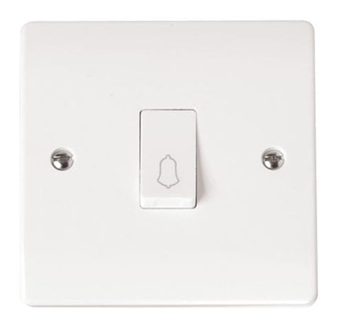 White 10AX 1 Gang 1 Way Retractive Switch ‘bell’ - SE Home