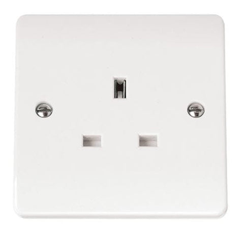 White 13A 1 Gang Socket Outlet - SE Home