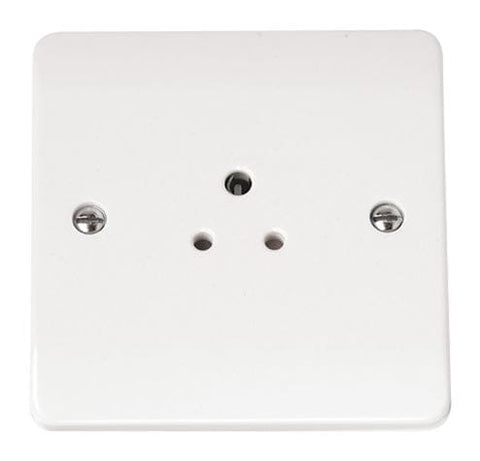 White 2A Round Pin Socket Outlet - SE Home