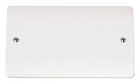 White 2 Gang Blank Plate - SE Home
