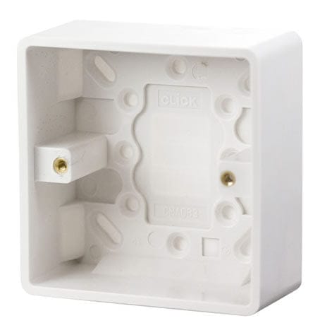 White 1 Gang 35mm Deep Pattress Box - SE Home