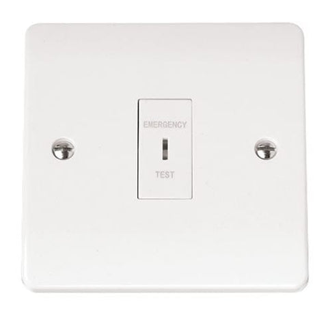 White 10AX 1 Gang DP ‘emergency Test’ Key Switch - SE Home