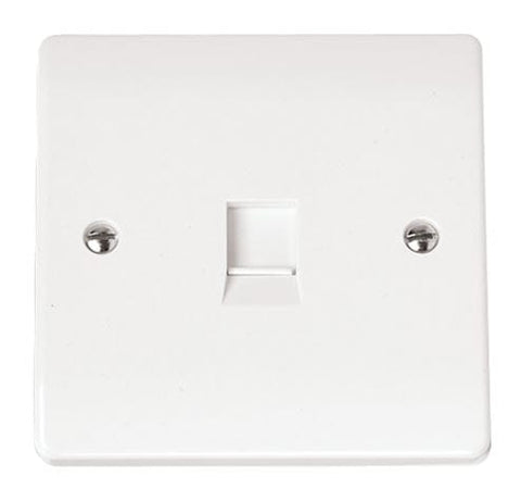 White Single Rj11 (irish/us) Outlet - SE Home