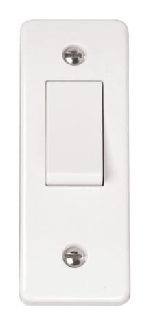 White 10AX 1 Gang 2 Way Architrave Switch - SE Home