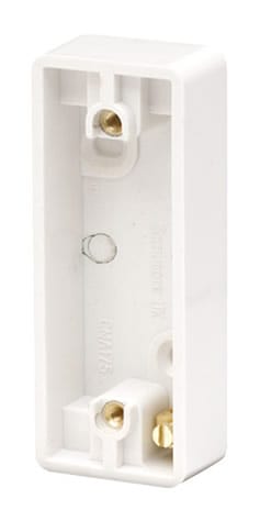 White 10AX 1 Gang Architrave Pattress Box - SE Home