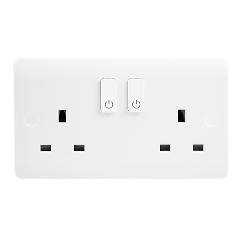 Click Smart+ Home WIFI 13A 2 Gang Switched Plug Socket - SE Home