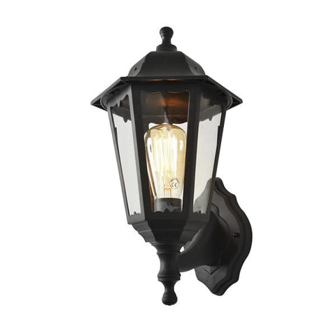 Outdoor Lighting Black Coast Bianca Polycarbonate E27 Up or Down Lantern -  IP44