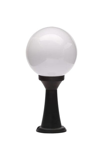 Coast York Opal Globe Post Lantern Black - SE Home