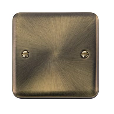 Curved Antique Brass 1 Gang Blank Plate - SE Home