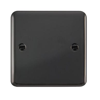 Curved Black Nickel 1 Gang Blank Plate - SE Home
