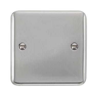 Curved Polished Chrome 1 Gang Blank Plate - SE Home