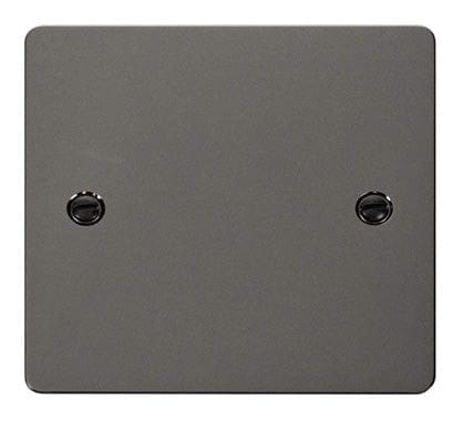 Flat Plate Black Nickel 1 Gang Blank Plate - SE Home