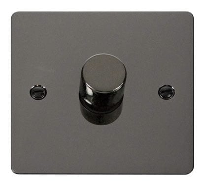 Flat Plate Black Nickel 1 Gang 2 Way 400w Dimmer Light Switch - SE Home