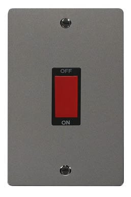 Flat Plate Black Nickel 2 Gang 45A DP Switch - SE Home
