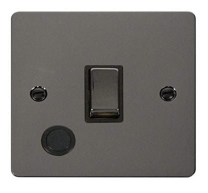 Flat Plate Black Nickel Ingot 20A 1 Gang DP Switch + Flex - SE Home