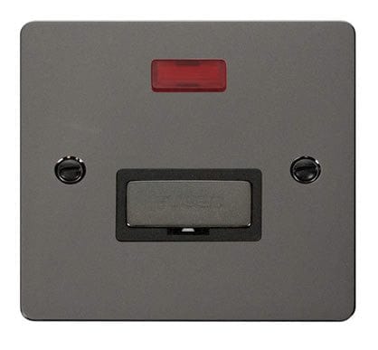 Flat Plate Black Nickel Ingot 13A Connection Unit + Neon - SE Home