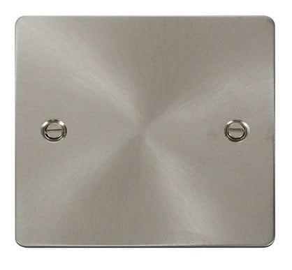 Flat Plate Satin Chrome 1 Gang Blank Plate - SE Home