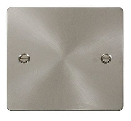 Flat Plate Satin Chrome 1 Gang Blank Plate