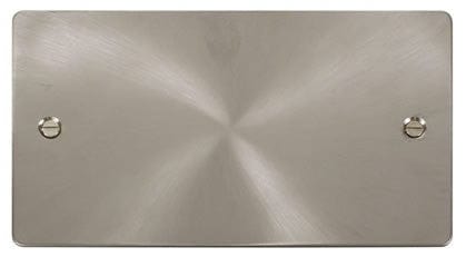 Flat Plate Satin Chrome 2 Gang Blank Plate - SE Home