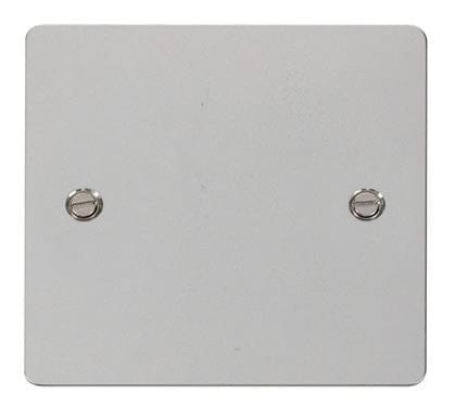 Flat Plate Polished Chrome 1 Gang Blank Plate - SE Home