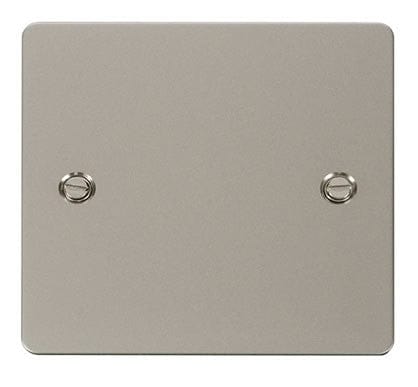 Flat Plate Pearl Nickel 1 Gang Blank Plate - SE Home