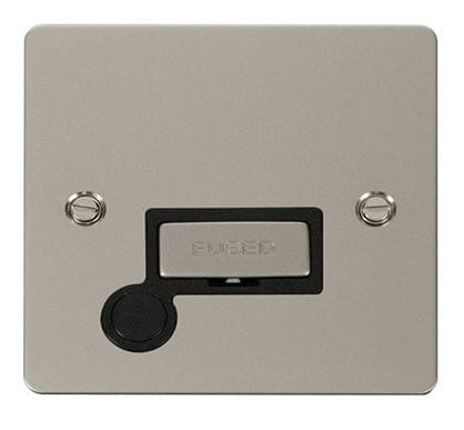 Flat Plate Pearl Nickel Ingot 13A Connection Unit + Flex - Black Trim - SE Home