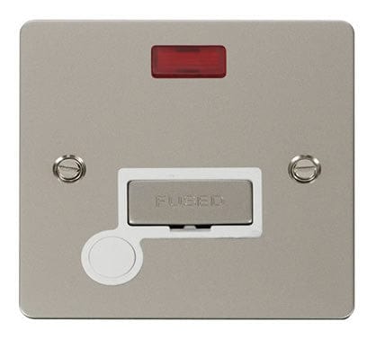 Flat Plate Pearl Nickel Ingot 13A Connection Unit + Flex + Neon - White Trim - SE Home