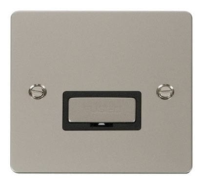 Flat Plate Pearl Nickel Ingot 13A Connection Unit - Black Trim - SE Home