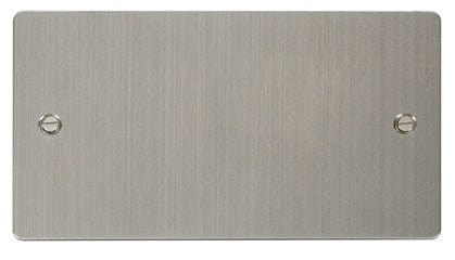 Flat Plate Stainless Steel 2 Gang Blank Plate - SE Home