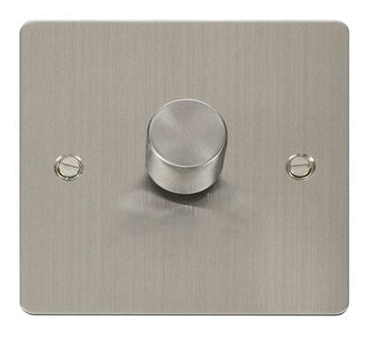 Flat Plate Stainless Steel 1 Gang 2 Way 400w Dimmer Light Switch - SE Home