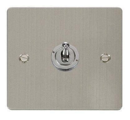 Flat Plate Stainless Steel 10AX 1 Gang 2 Way Toggle Light Switch - SE Home