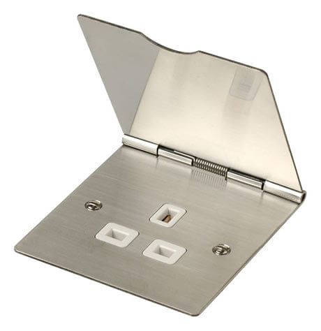 13A 1 Gang Floor Socket Outlet - Stainless Steel - SE Home