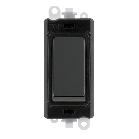 Black Nickel - Black Inserts Gridpro Black Nickel 20A 2 Way Light Switch Module - Black Trim