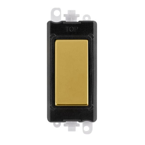 Gridpro Polished Brass Blank Module - Black Trim - SE Home