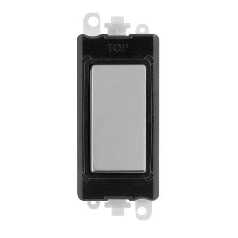 Gridpro Polished Chrome Blank Module - Black Trim - SE Home