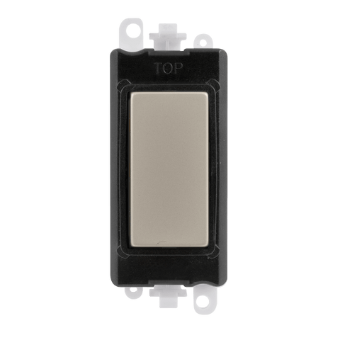 Gridpro Pearl Nickel Blank Module - Black Trim - SE Home