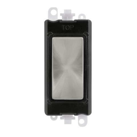 Gridpro Satin Chrome Blank Module - Black Trim - SE Home