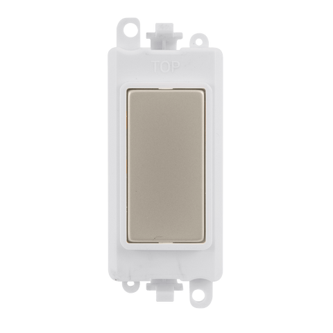 Gridpro Pearl Nickel Blank Module - White Trim - SE Home