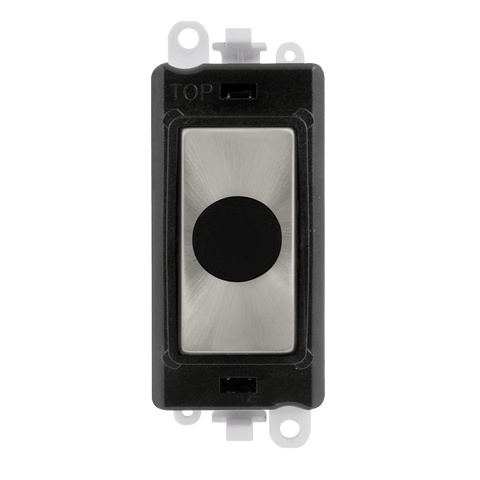 Gridpro Satin Chrome 20A Flex Outlet Module - Black Trim - SE Home
