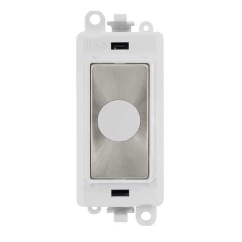 Gridpro Satin Chrome 20A Flex Outlet Module - White Trim - SE Home