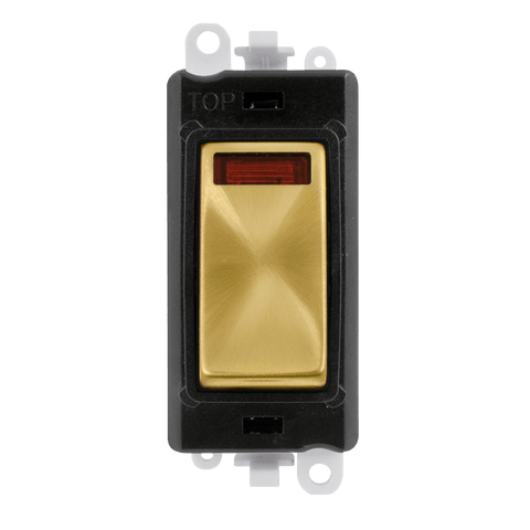 Gridpro 20A Dp Switch Module + Neon - Black Trim - SE Home