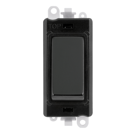Gridpro Black Nickel 20A Intermediate Light Switch Module - Black Trim - SE Home