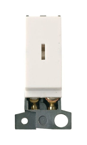 Minigrid Plastic 2 Way 10AX Keyswitch - Polar White - SE Home