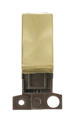 Minigrid Ingot 2 Way Retractive Ingot 10A Switch - Satin Brass - SE Home