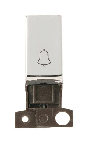 Minigrid Ingot 1 Way Retractive Ingot 10A Switch ‘bell’ - Chrome - SE Home