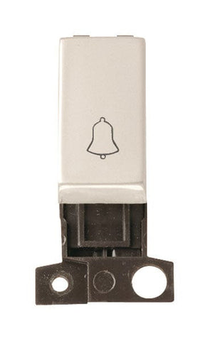 Minigrid Ingot 1 Way Retractive Ingot 10A Switch ‘bell’ - Pearl Nickel - SE Home