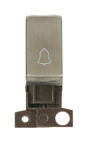 Minigrid Ingot 1 Way Retractive Ingot 10A Switch ‘bell’ - Stainless Steel - SE Home