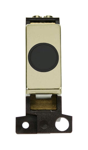 Minigrid Ingot 20A Ingot Flex Outlet Module - Black - Brass - SE Home