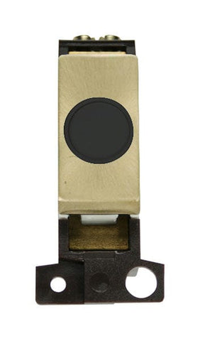 Minigrid Ingot 20A Ingot Flex Outlet Module - Black - Satin Brass - SE Home